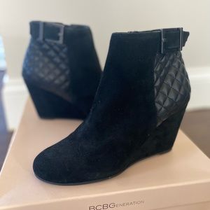 BCBG wedge booties